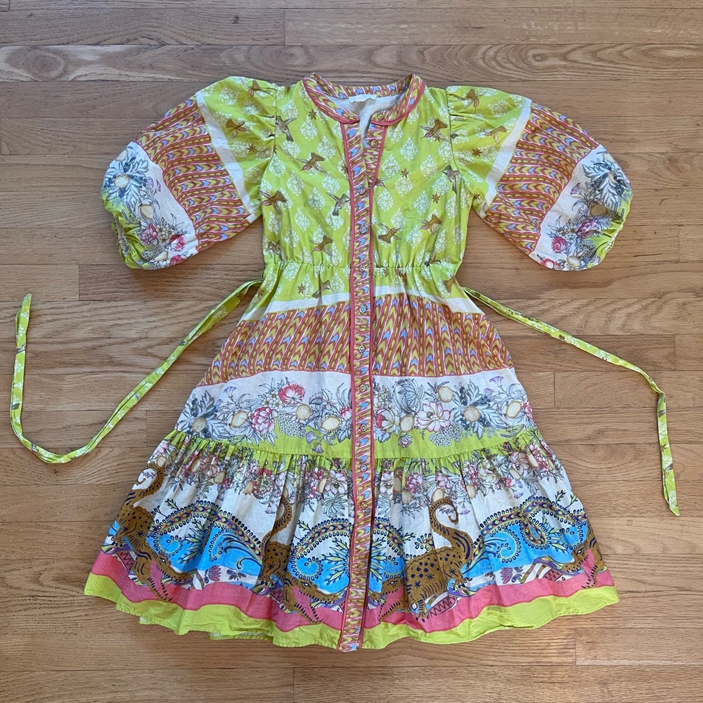 A LOVES A VGUC Bubble Sleeve Floral Tie Front Dress Daughter Match